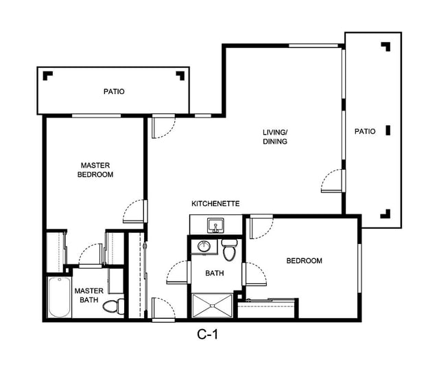 HLES_IL_Live Oak_2B 2BA_877 sq. ft. (REMOVE THE PATIO FROM PLAN)