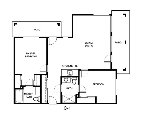 HLES_IL_Live Oak_2B 2BA_877 sq. ft. (REMOVE THE PATIO FROM PLAN)